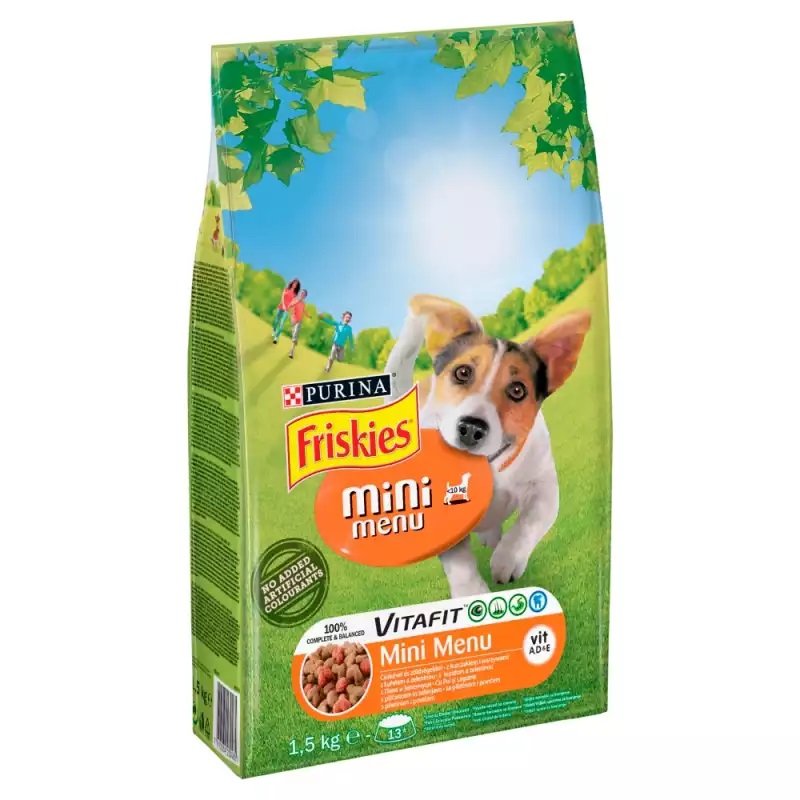 Kody rabatowe FRISKIES Mini Menu Kurczak z warzywami - sucha karma dla psa - 1,5 kg