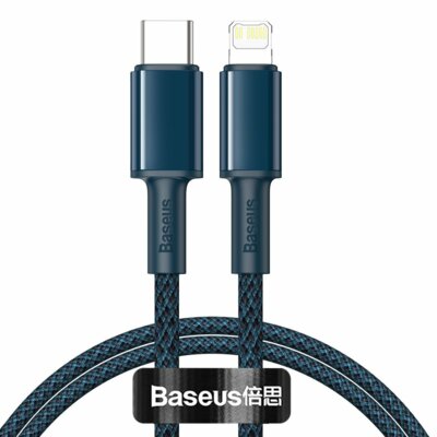 Kody rabatowe Avans - Kabel USB-C - Lightning BASEUS High Density Braided 1 m Niebieski