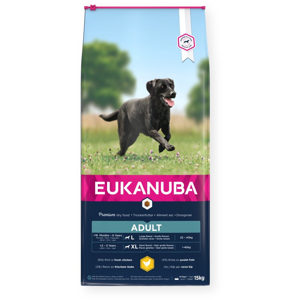 Kody rabatowe EUKANUBA Active Adult Large Breed - sucha karma dla psów dorosłych dużych ras z kurczakiem - 15 kg
