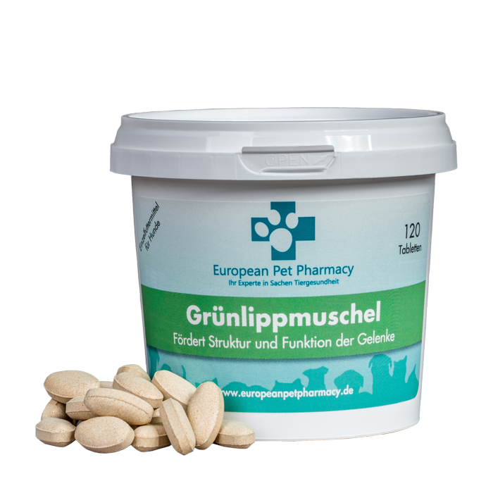 Kody rabatowe Krakvet sklep zoologiczny - EUROPEAN PET PHARMACY Grunlippmuschel - suplement dla psa - 120 tabletek