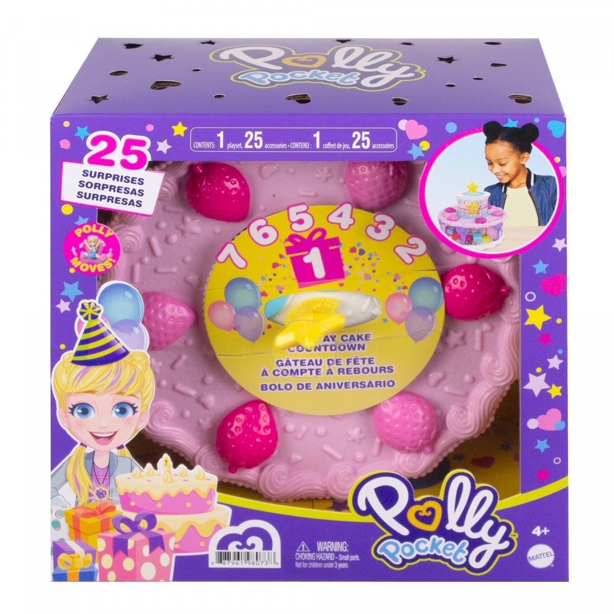 Kody rabatowe Urwis.pl - Mattel Figurki Polly Pocket Zestaw do zabawy Tort urodzinowy