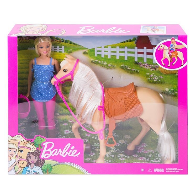 Kody rabatowe Urwis.pl - Mattel Lalka Barbie + koń podstawowy