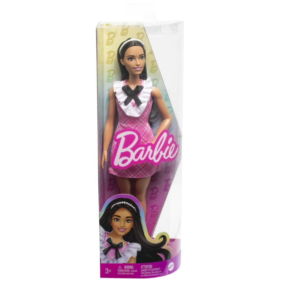 Kody rabatowe Urwis.pl - Mattel Barbie Fashionistas lalka w różowej kraciastej sukience