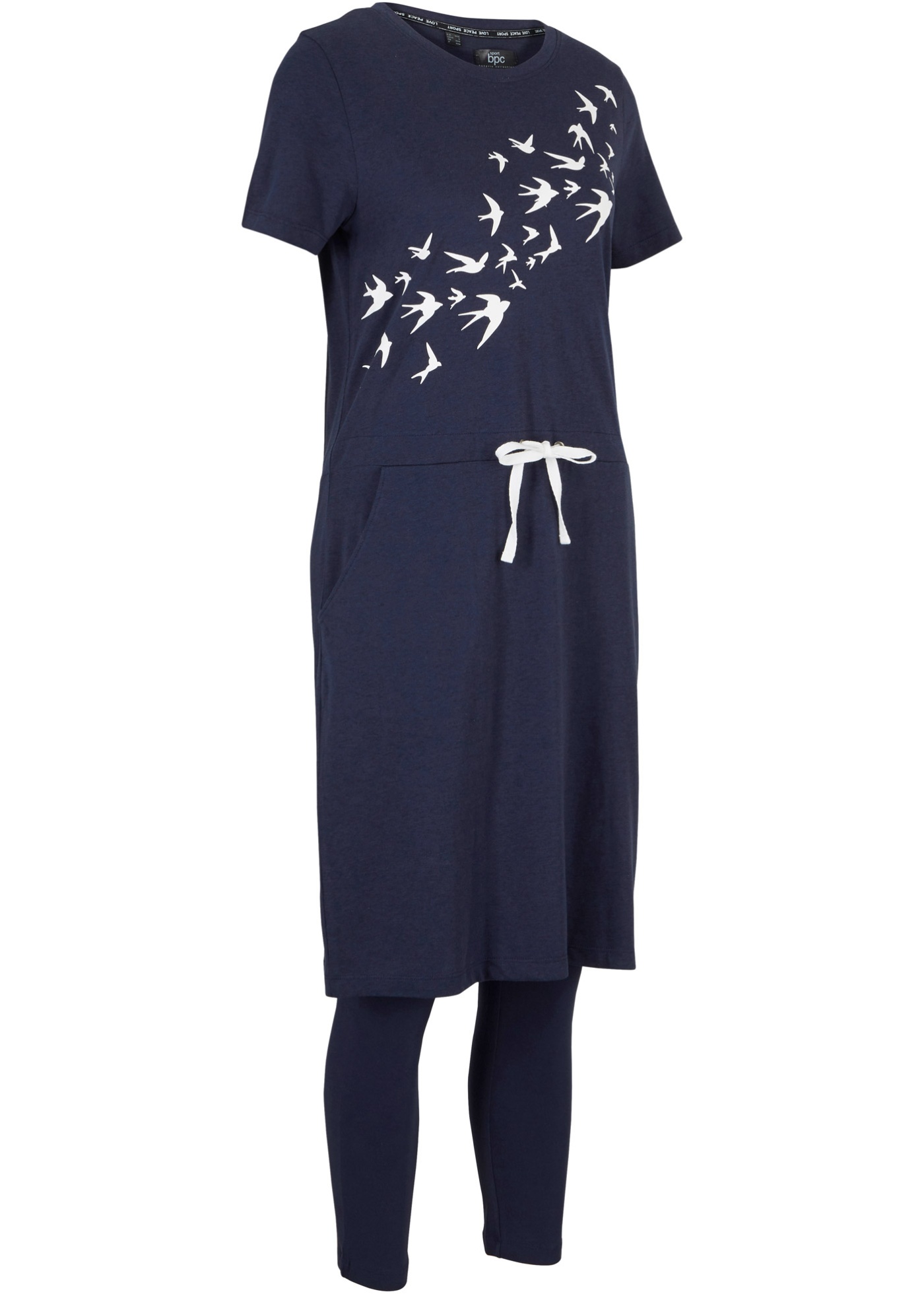 Kody rabatowe Sukienka shirtowa z legginsami (kompl. 2-częściowy)