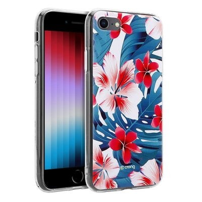 Kody rabatowe Avans - Etui CRONG Flower Case do Apple iPhone SE 2022/SE 2020 7/8 Niebieski Kwiaty
