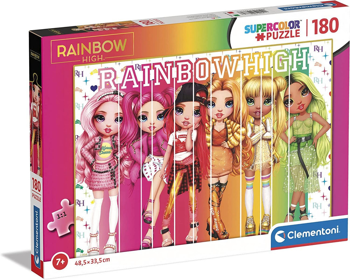 Kody rabatowe Urwis.pl - Clementoni Puzzle 180 elementów Rainbow High