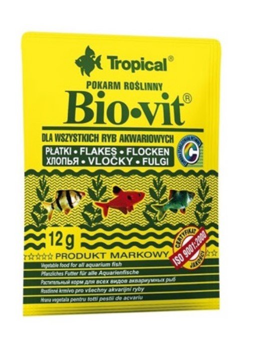 Kody rabatowe TROPICAL Bio-Vit - pokarm roślinny dla rybek - 12g