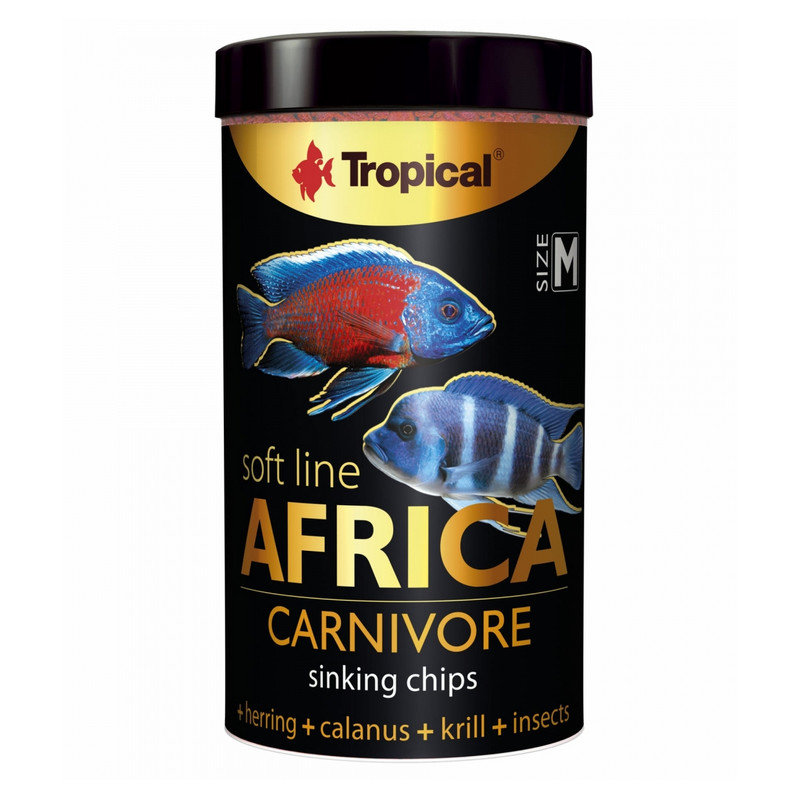 Kody rabatowe TROPICAL Africa Carnivore Size M - pokarm dla ryb akwariowych - 250 ml/130 g