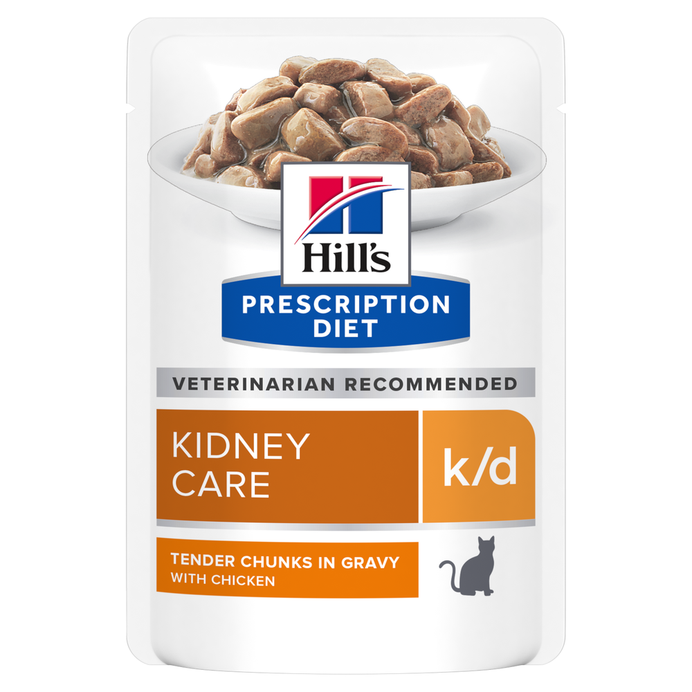 Kody rabatowe Krakvet sklep zoologiczny - Hill's Prescription Diet Kidney Care k/d Feline z kurczakiem - mokra karma dla kota z chorobami nerek - kawałki w sosie 85 g