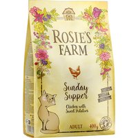 Kody rabatowe 5 zł taniej! Rosie's Farm Adult sucha karma dla kota, 400 g - Kurczak z batatami