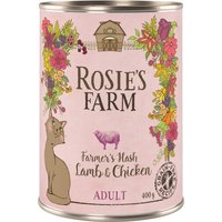 Kody rabatowe zooplus - 30% taniej! Rosie's Farm, mokra karma dla kota, 6 x 400 g - Jagnięcina i kurczak