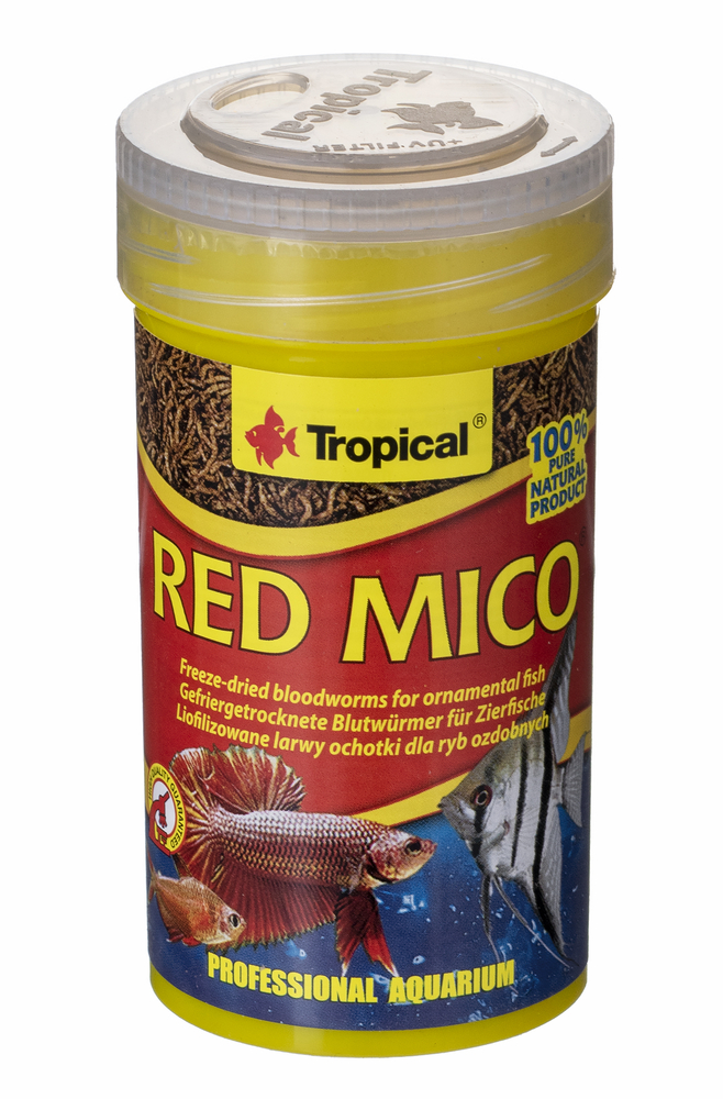 Kody rabatowe TROPICAL Red Mico - pokarm dla rybek akwariowych - 8g