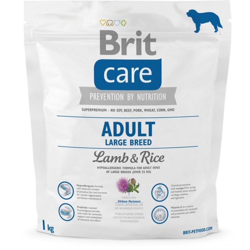 Kody rabatowe Krakvet sklep zoologiczny - BRIT Care Adult Large Breed Lamb&Rice - sucha karma dla psa - 1 kg