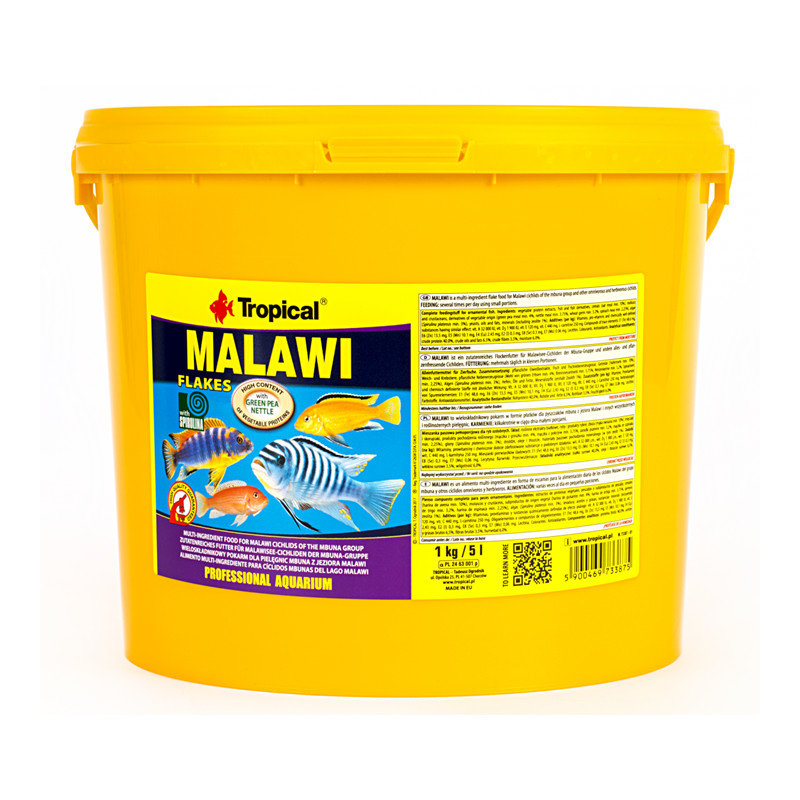 Kody rabatowe Krakvet sklep zoologiczny - TROPICAL Malawi - pokarm dla ryb akwariowych - 5000 ml/1000 g