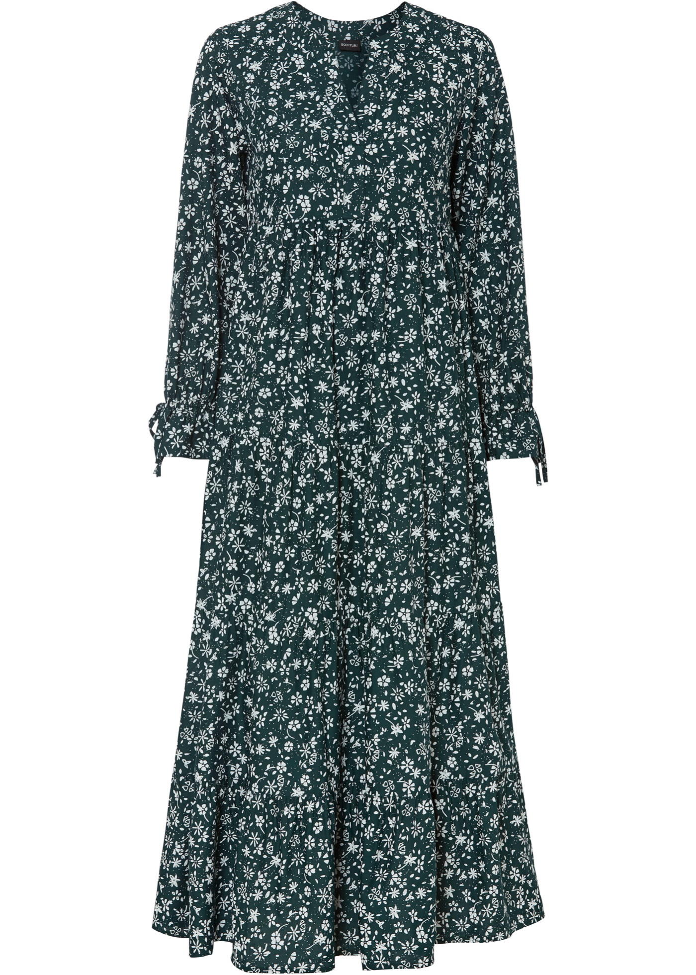 Kody rabatowe Długa sukienka ze zrównoważonej wiskozy z nadrukiem