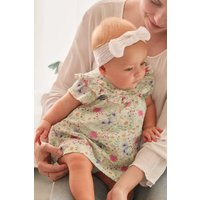 Kody rabatowe Mayoral Newborn sukienka bawełniana niemowlęca kolor turkusowy mini rozkloszowana