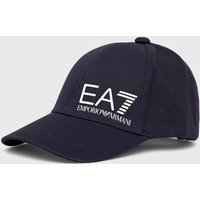 Kody rabatowe EA7 Emporio Armani czapka kolor granatowy z nadrukiem