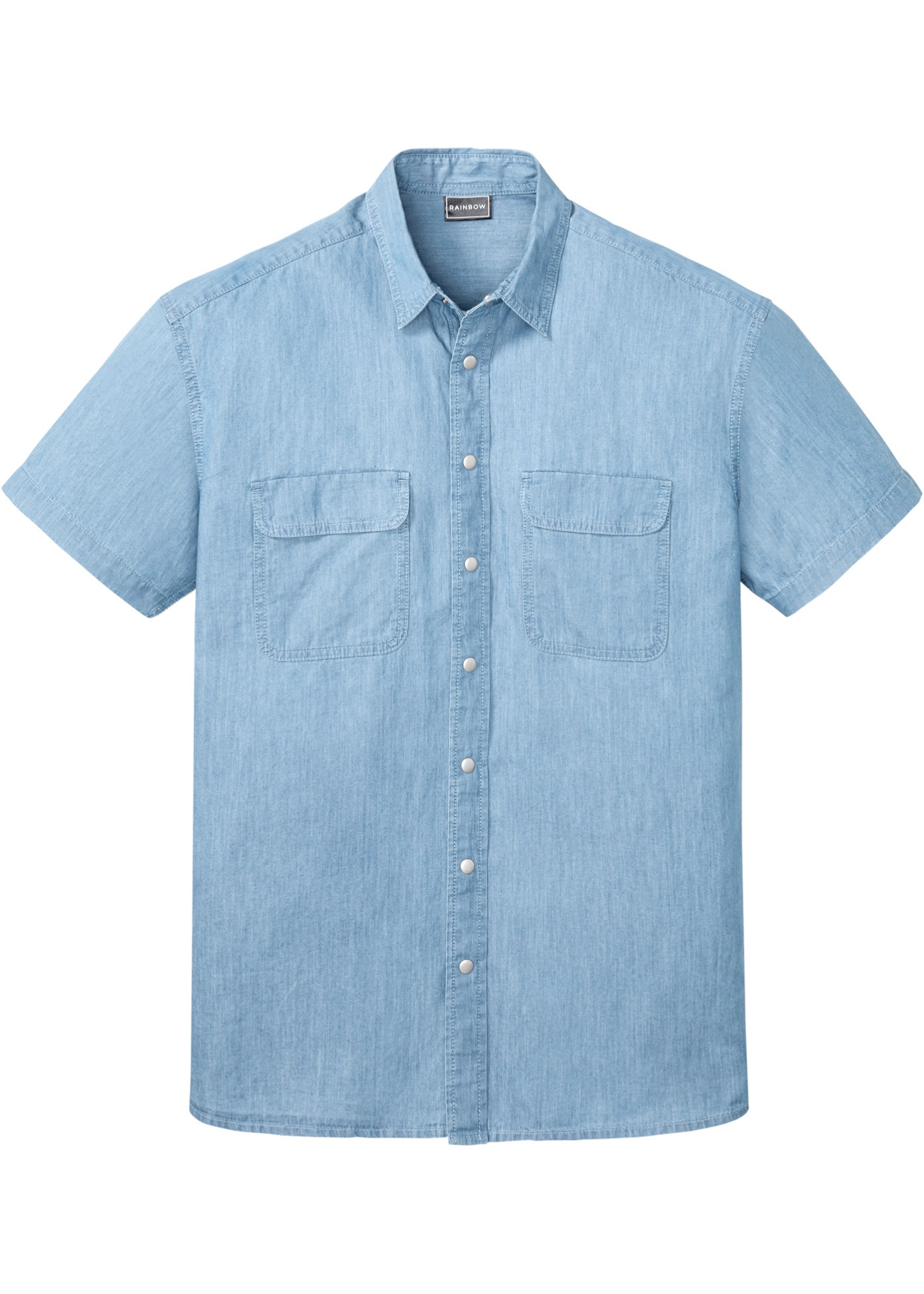 Kody rabatowe Bon Prix - Koszula dżinsowa z krótkim rękawem z bawełny organicznej, Loose Fit