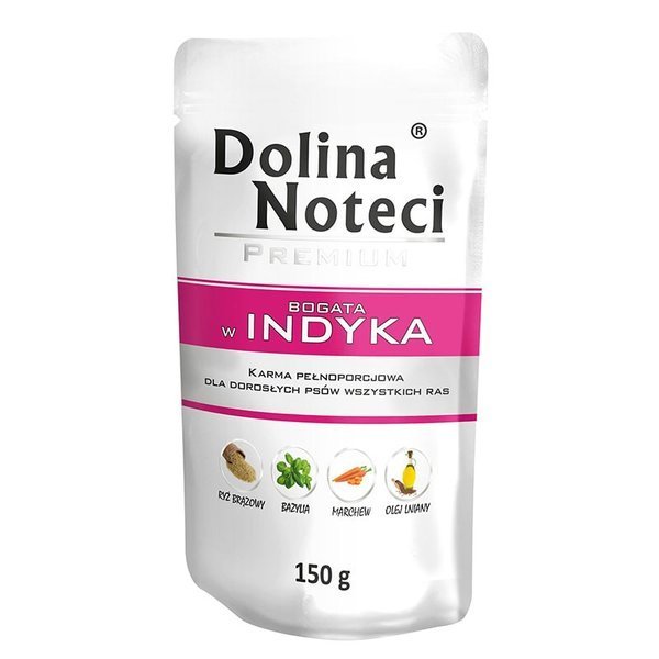Kody rabatowe DOLINA NOTECI Premium bogata w indyka - mokra karma dla psa - 150g