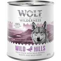 Kody rabatowe Wolf of Wilderness Adult, 6 x 800 g - Wild Hills, kaczka