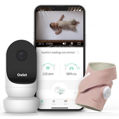 Kody rabatowe Niania elektroniczna OWLET Cam 2 & Smart Sock 3 monitor oddechu Różowy