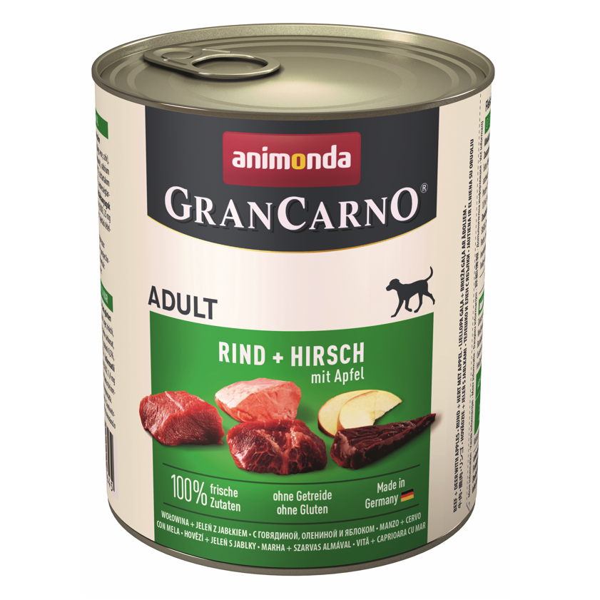 Kody rabatowe ANIMONDA Grancarno Adult wołowina i jeleń i jabłko - mokra karma dla psa - 800g