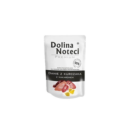 Kody rabatowe Krakvet sklep zoologiczny - DOLINA NOTECI Premium danie z kurczaka z makaronem - mokra karma dla psa - 300g