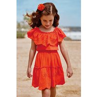 Kody rabatowe Answear.com - Mayoral sukienka bawełniana dziecięca kolor pomarańczowy mini rozkloszowana