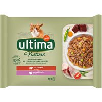 Kody rabatowe Ultima Cat Nature, 4 x 85 g - Wołowina i indyk