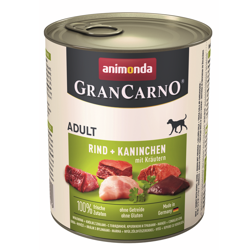 Kody rabatowe Krakvet sklep zoologiczny - ANIMONDA Grancarno Adult wołowina, królik i zioła - mokra karma dla psa - 800g