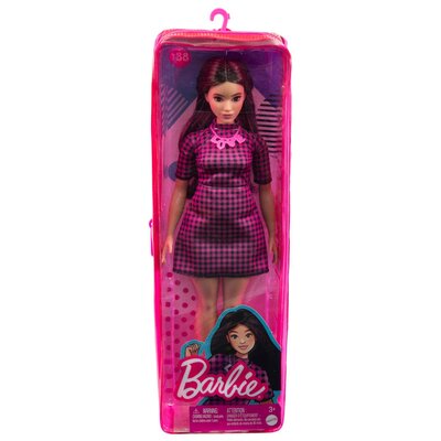 Kody rabatowe Lalka Barbie Fashionistas Sukienka różowa kratka HBV20