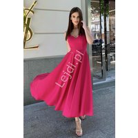 Kody rabatowe Elegancka sukienka midi w kolorze fuksji, HB244