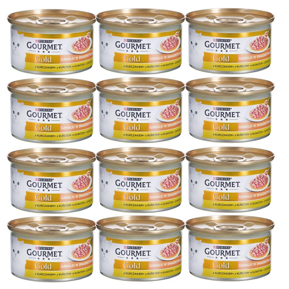 Kody rabatowe Krakvet sklep zoologiczny - Gourmet Gold Sauce Delights - mokra karma dla kota z kurczakiem - 12x85 g
