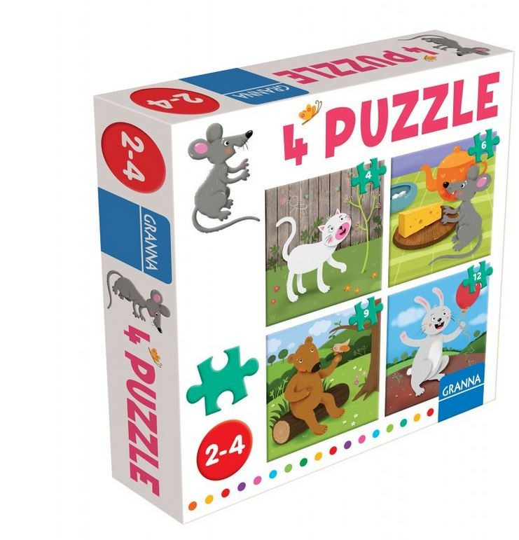 Kody rabatowe Urwis.pl - Granna Puzzle z myszką 4 ,6,9,12 elementów