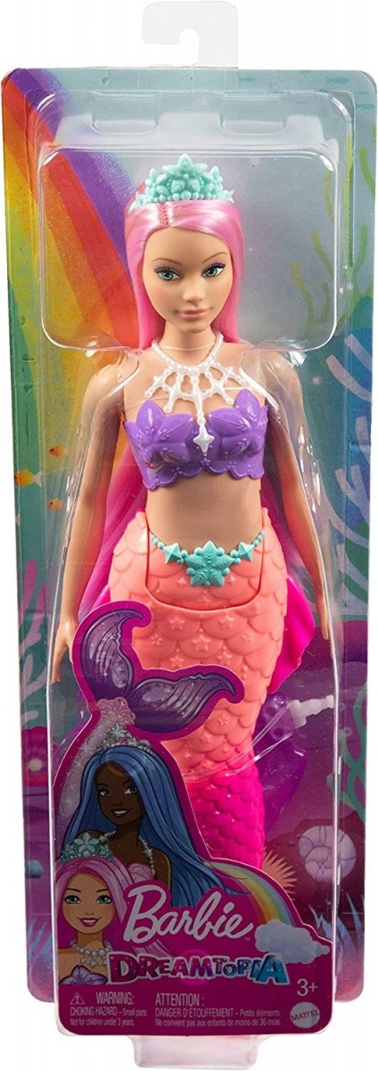 Kody rabatowe Urwis.pl - Mattel Lalka Barbie Dreamtopia Syrenka Pomarańczowo-różowy ogon