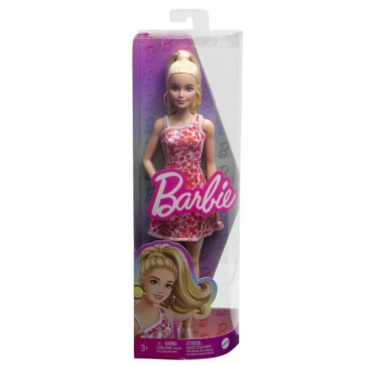Kody rabatowe Urwis.pl - Mattel Lalka Barbie Fashionistas w różowo-czerwonej sukience