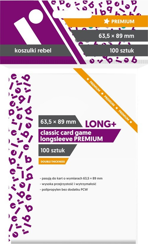 Kody rabatowe Rebel Koszulki 63.5x89 mm Classic Card Game Longsleeve Premium 100 sztuk