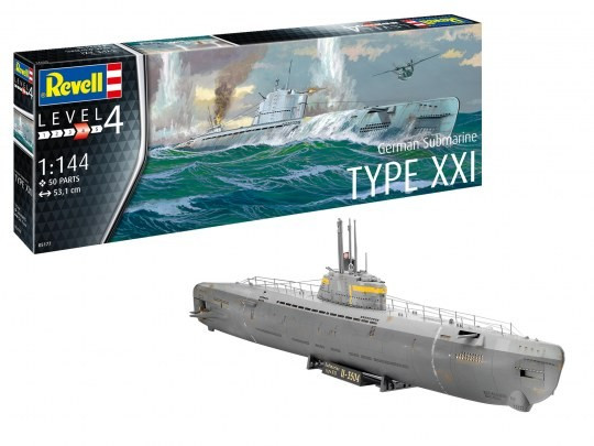 Kody rabatowe Revell Model plastikowy niemiecka łódź podwodna TYP XXI 1/144