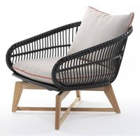 Kody rabatowe 9design sklep internetowy - Miloo :: Fotel ogrodowy Bahia szer. 74 cm czarno-szary ekorattan teak
