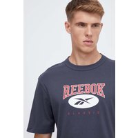 Kody rabatowe Answear.com - Reebok Classic t-shirt bawełniany kolor granatowy z nadrukiem