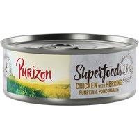 Kody rabatowe zooplus - Korzystny pakiet Purizon Superfoods, 24 x 70 g - Kurczak ze śledziem, dynią i owocem granatu