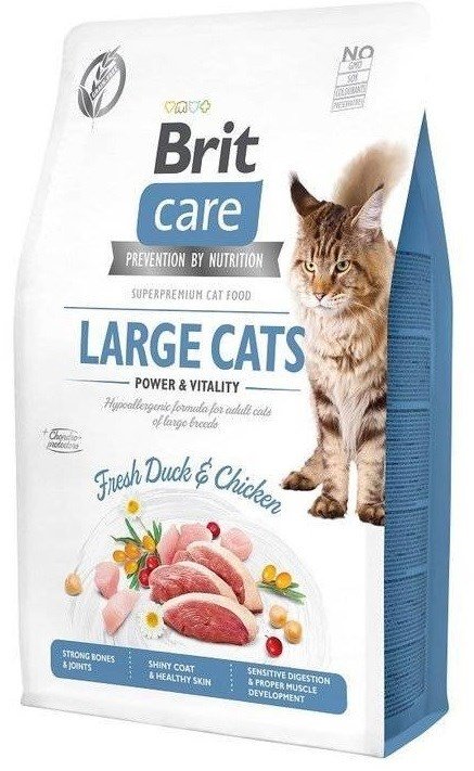 Kody rabatowe Krakvet sklep zoologiczny - BRIT Care Grain-Free Adult Power&Vitality Large Cats - sucha karma dla kota - 2 kg