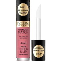 Kody rabatowe brands Eveline Cosmetics Wonder Match Velour Cheek&Lip Róż i pomadka w płynie, nr 04 rouge 4.5 ml