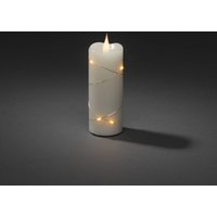 Kody rabatowe Lampy.pl - Świeca woskowa LED kremowa barwa światła bursztynowa 12,7 cm