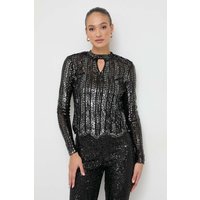 Kody rabatowe Answear.com - Twinset bluzka damska kolor czarny z aplikacją
