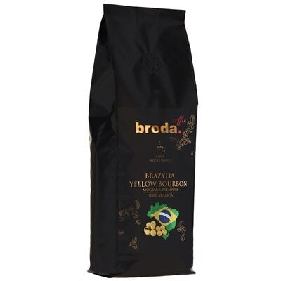 Kody rabatowe Avans - Kawa ziarnista BRODA COFFEE Brazylia Yellow Bourbon Mogiana Premium Arabica 0.5 kg