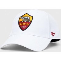 Kody rabatowe 47brand czapka z daszkiem AS Roma kolor biały z aplikacją