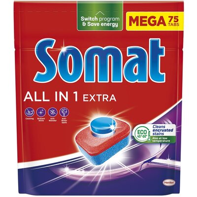 Kody rabatowe Avans - Tabletki do zmywarek SOMAT All In One Extra - 75 szt.