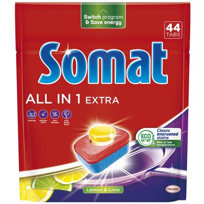 Kody rabatowe Avans - Tabletki do zmywarek SOMAT All In One Extra Lemon - 44 szt.