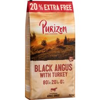 Kody rabatowe zooplus - Purizon Adult, wołowina Black-Angus i indyk, bez zbóż - 14,4 kg (12 kg + 20% gratis)